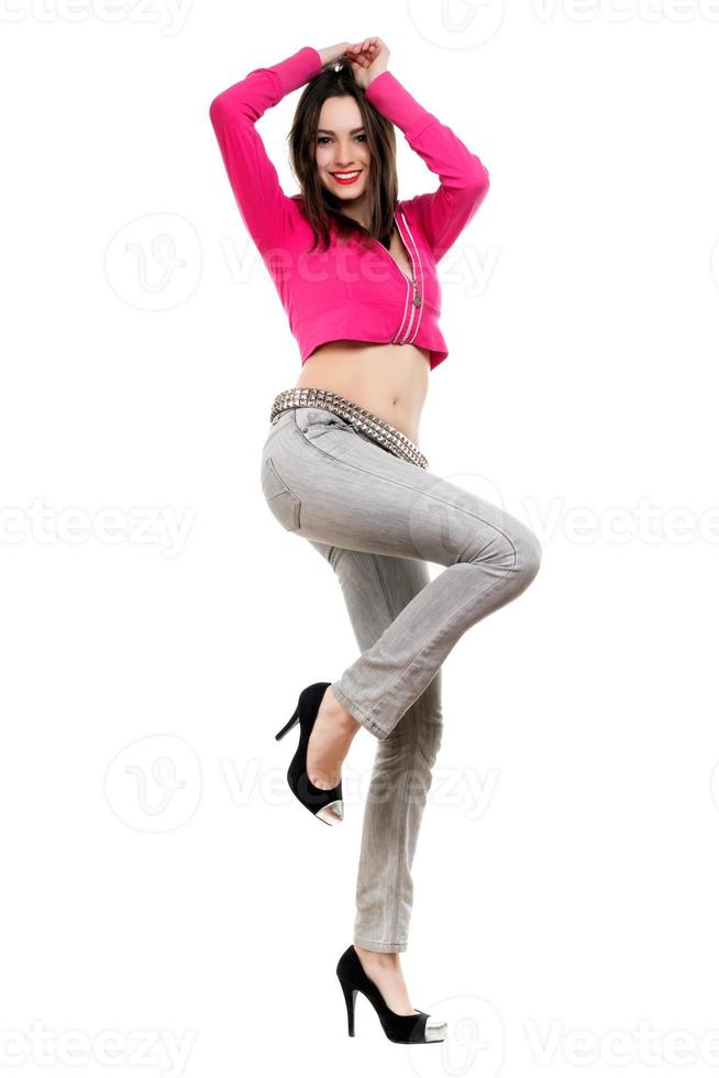 Graceful smiling brunette photo