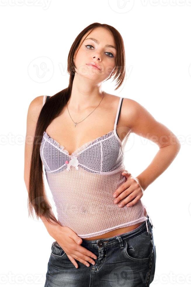Portrait of a beautiful young woman photo