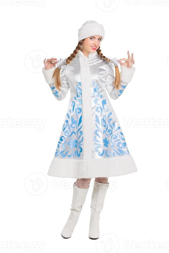 Woman in snow maiden costume 18946727 Stock Photo at Vecteezy