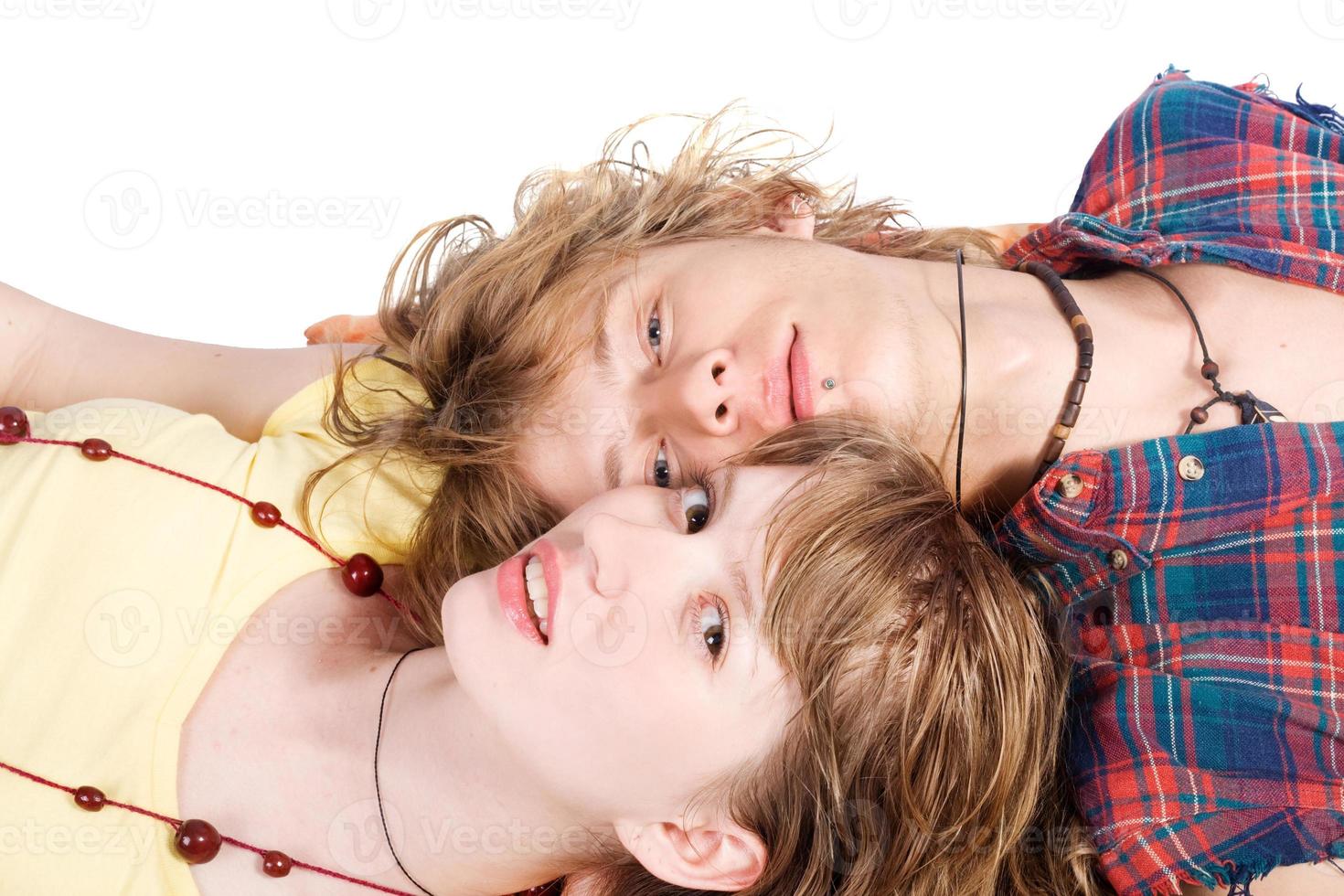 Portrait of smiling young beauty couple 9 photo