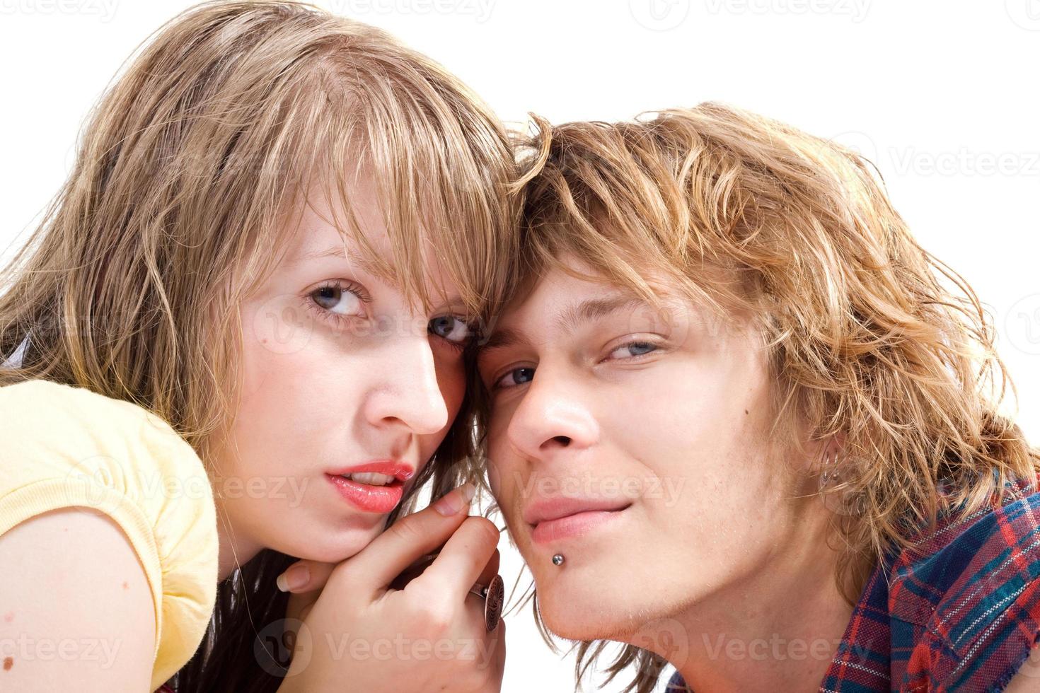 retrato de una joven y sonriente pareja de belleza 5 foto