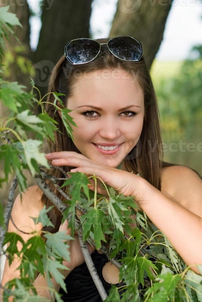 hermosa mujer sonriente foto