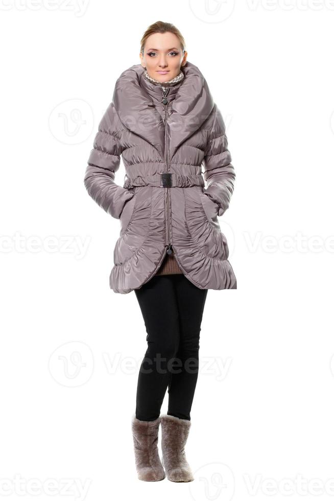 young woman in coat photo