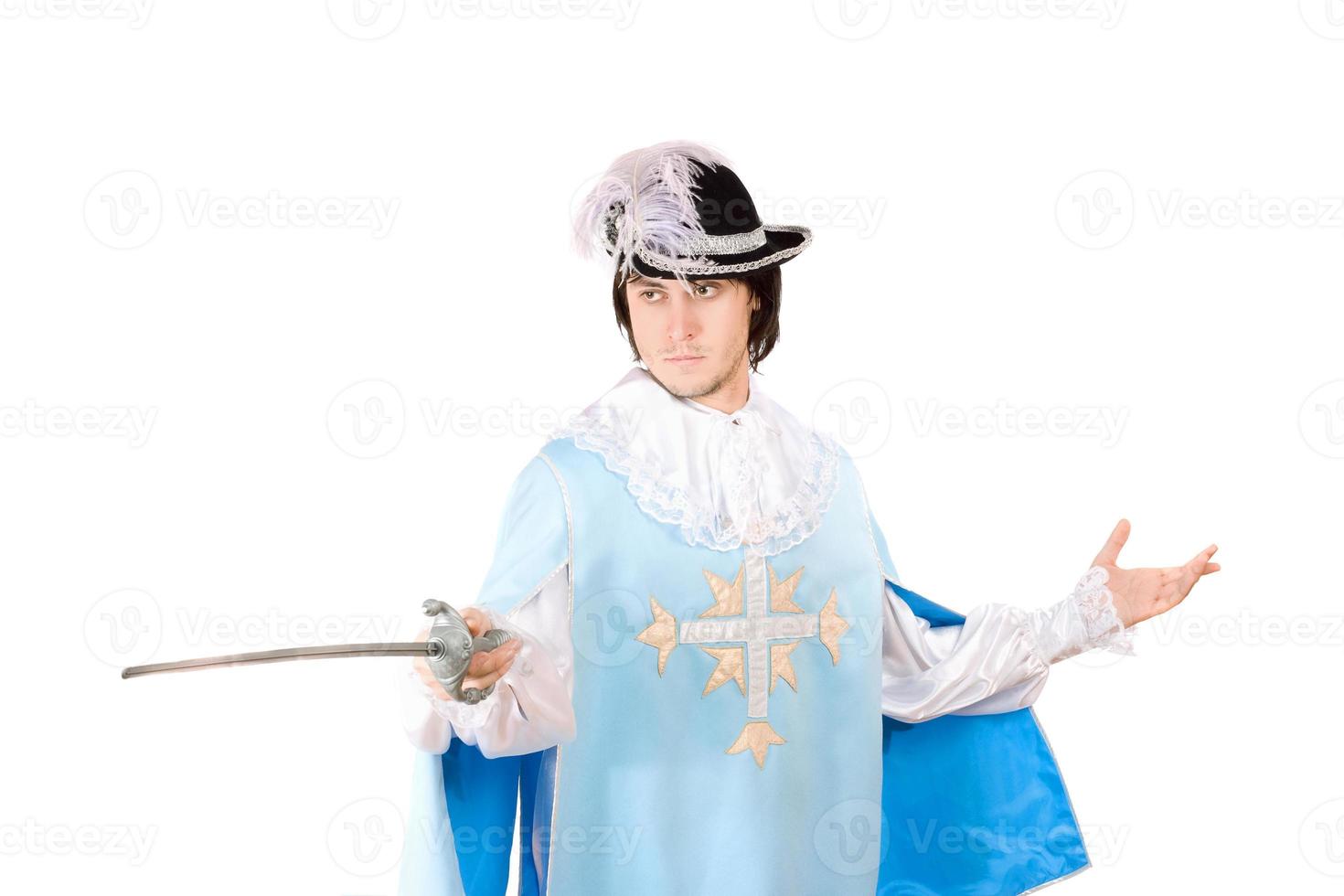 Portrait of young man with a sword photo