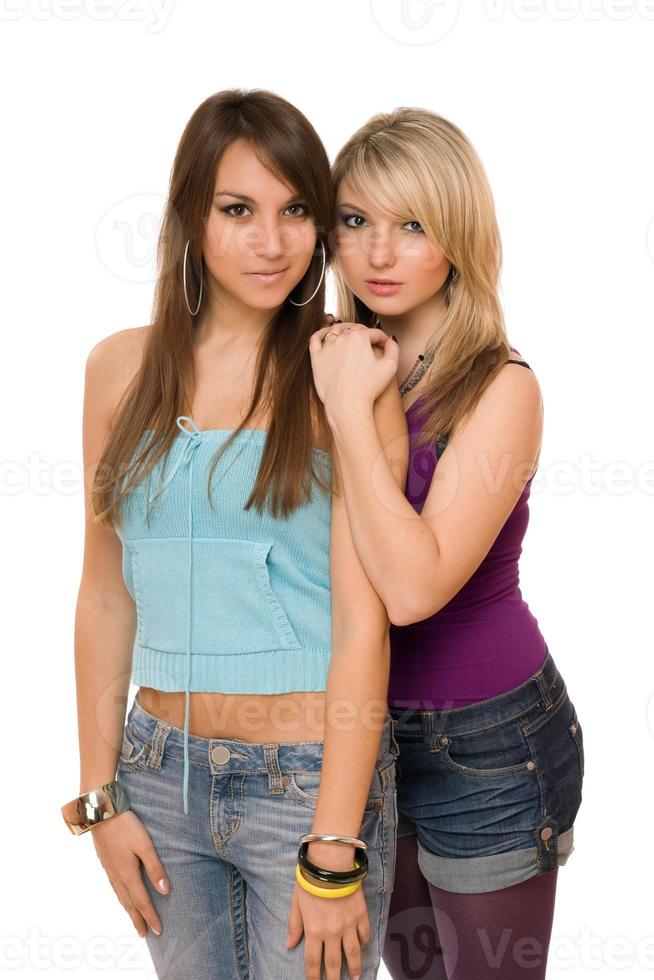 Two beautiful young women photo