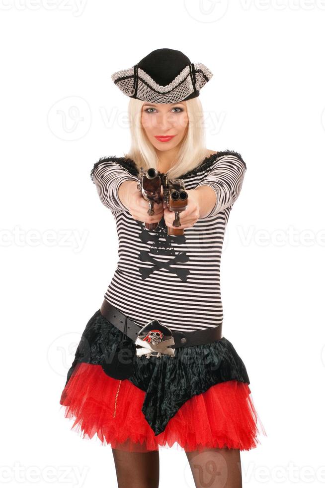 Charming girl with guns photo