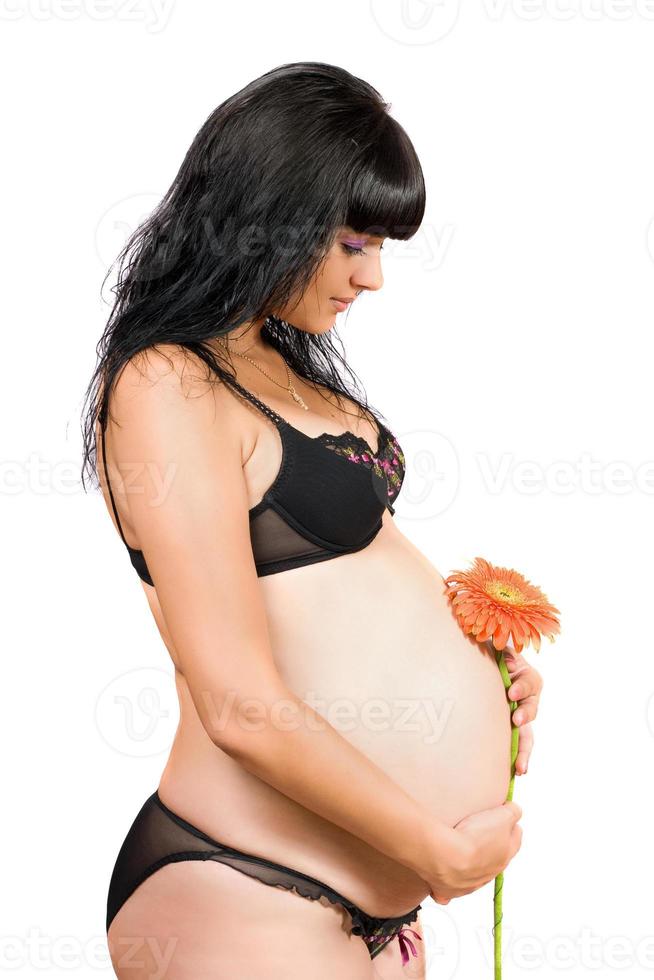 retrato de una joven embarazada foto