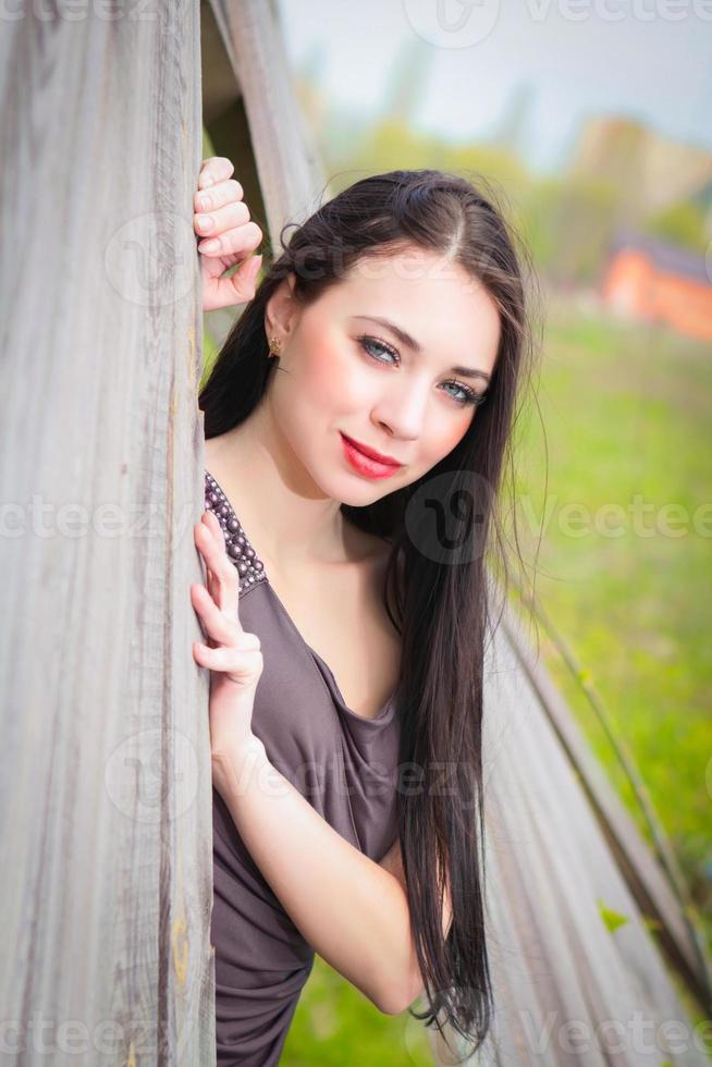 Smiling young brunette photo