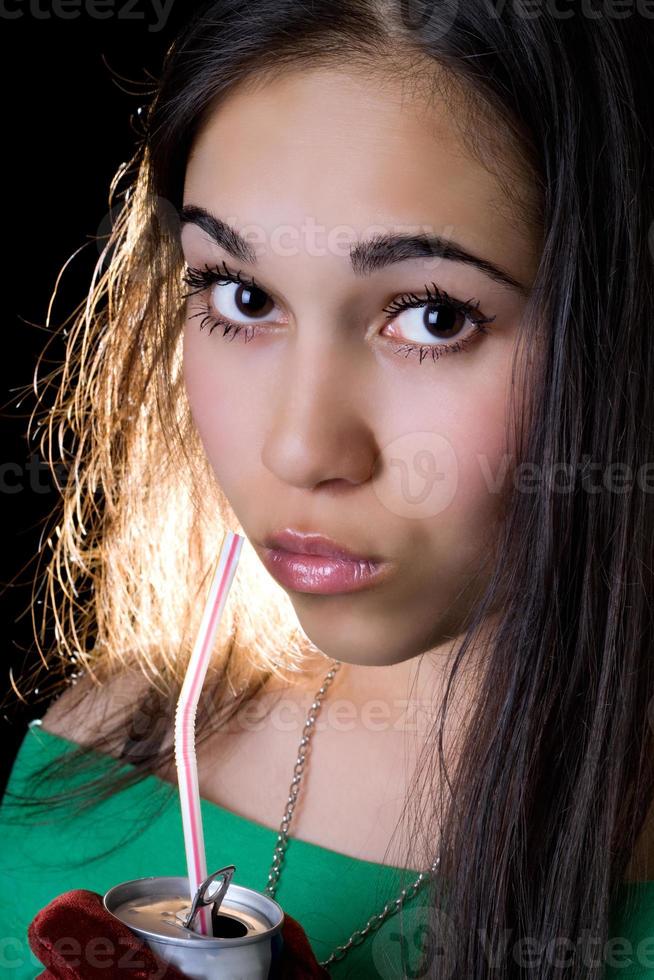 Young  woman close-up photo