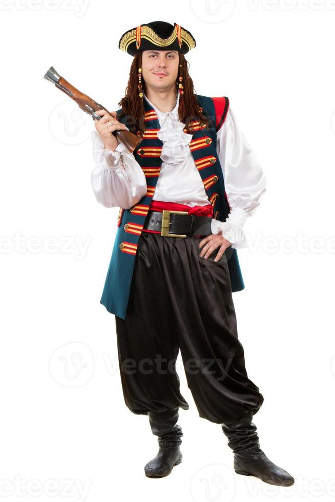 Young man in pirate costume photo