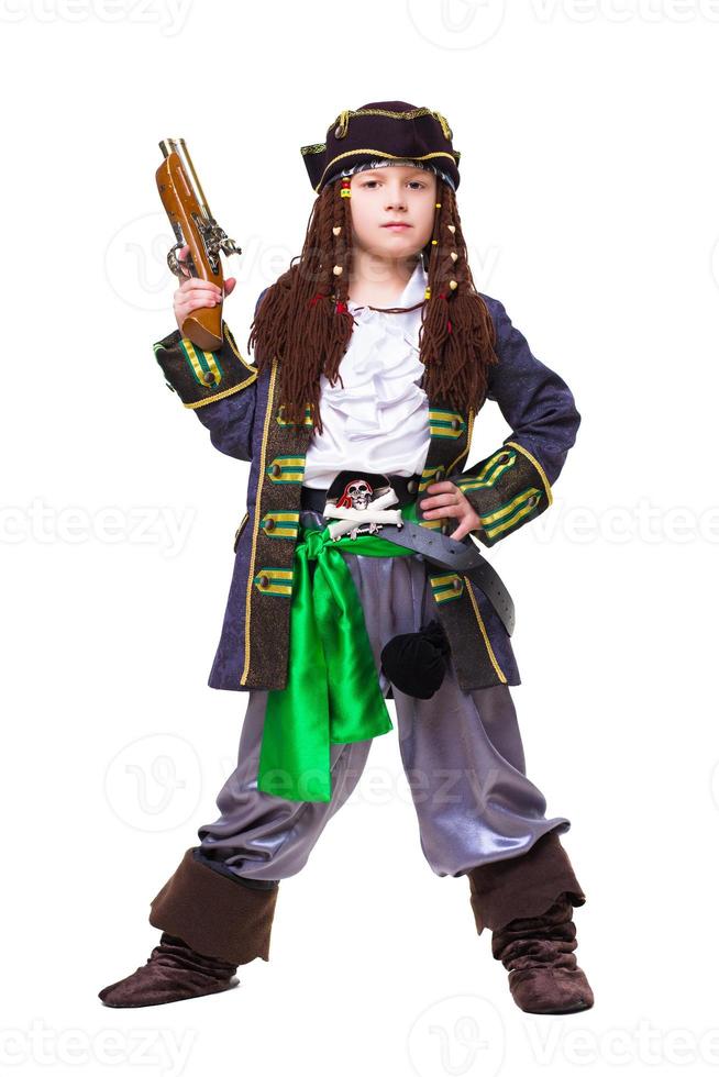 Little boy dressed as medieval pirate photo