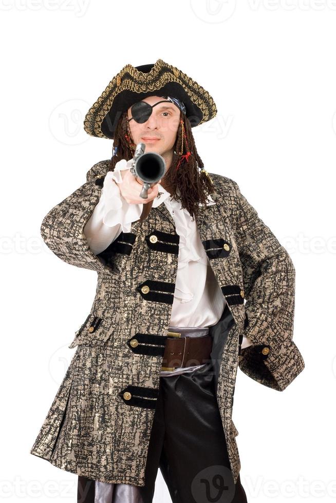 Portrait of man in a pirate costume photo