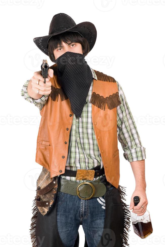 Portrait of cowboy with a gun photo