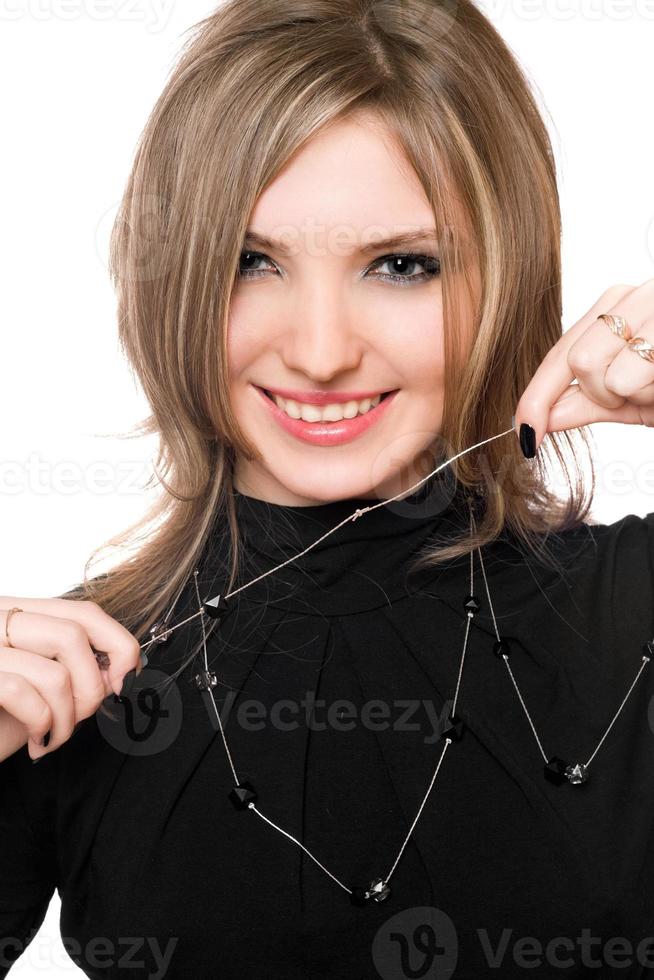 Portrait of cheerful girl. Isolated photo