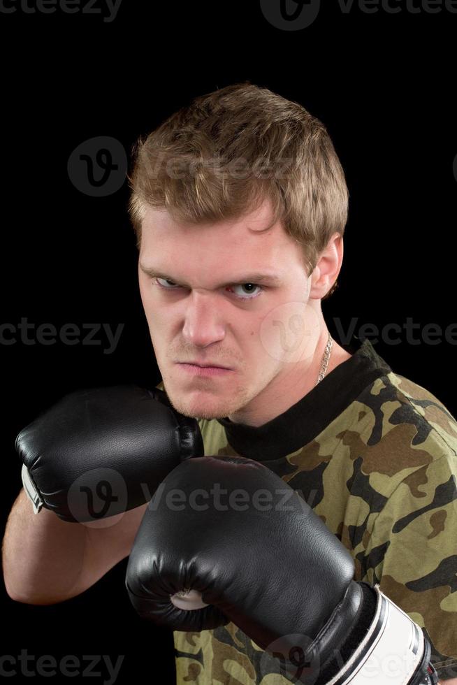 Angry young man photo