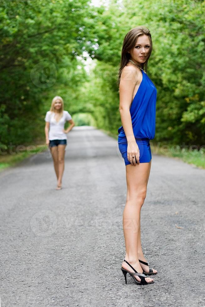 Two young women photo