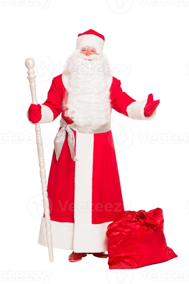 Santa Claus with gift bag photo