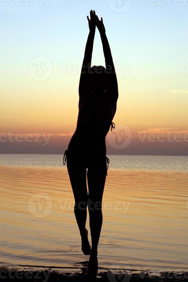 Silhouette of a girl photo