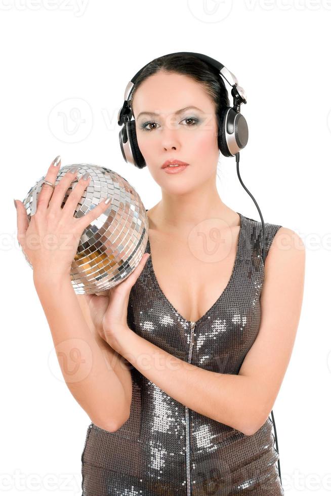 Young woman in headphones photo