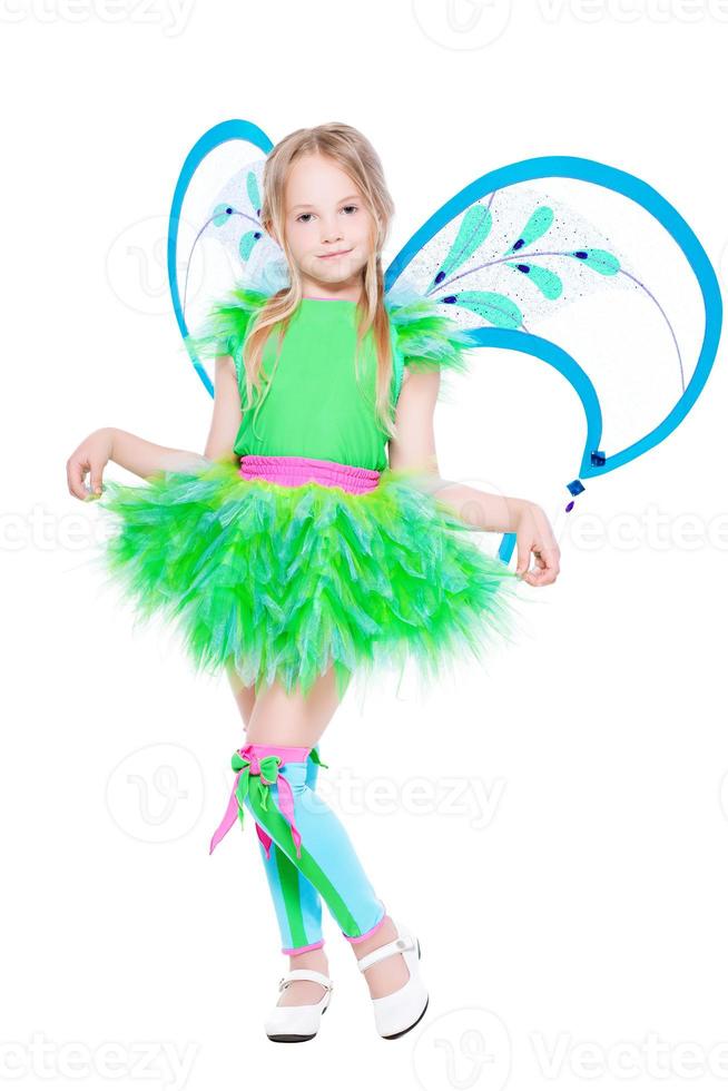 Smiling little blond girl photo