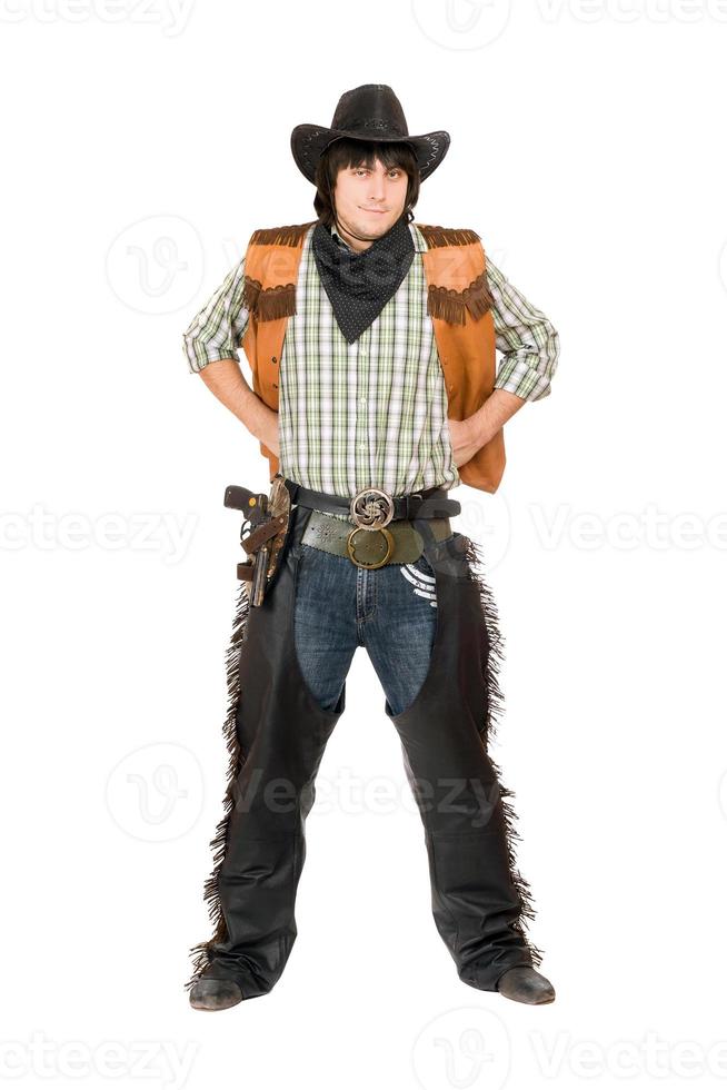 Young man dressed as cowboy photo