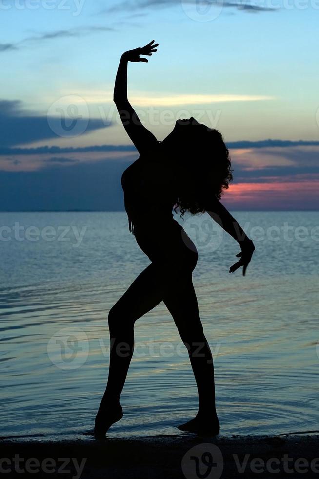 Silhouette of a girl photo