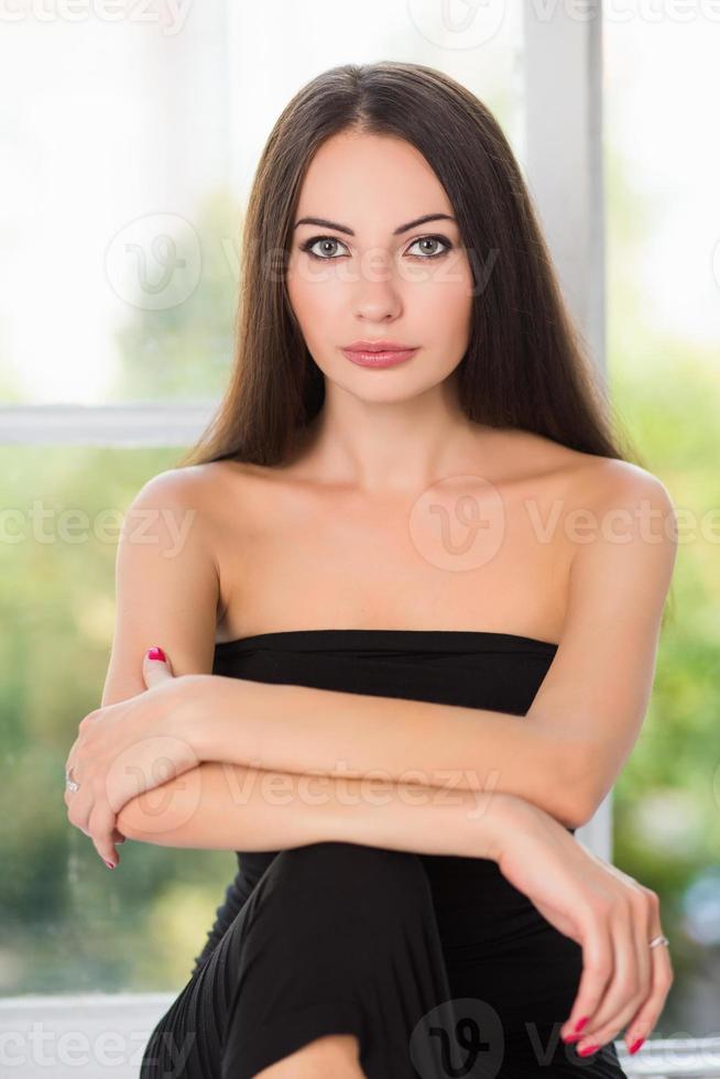 Portrait of pretty brunette photo