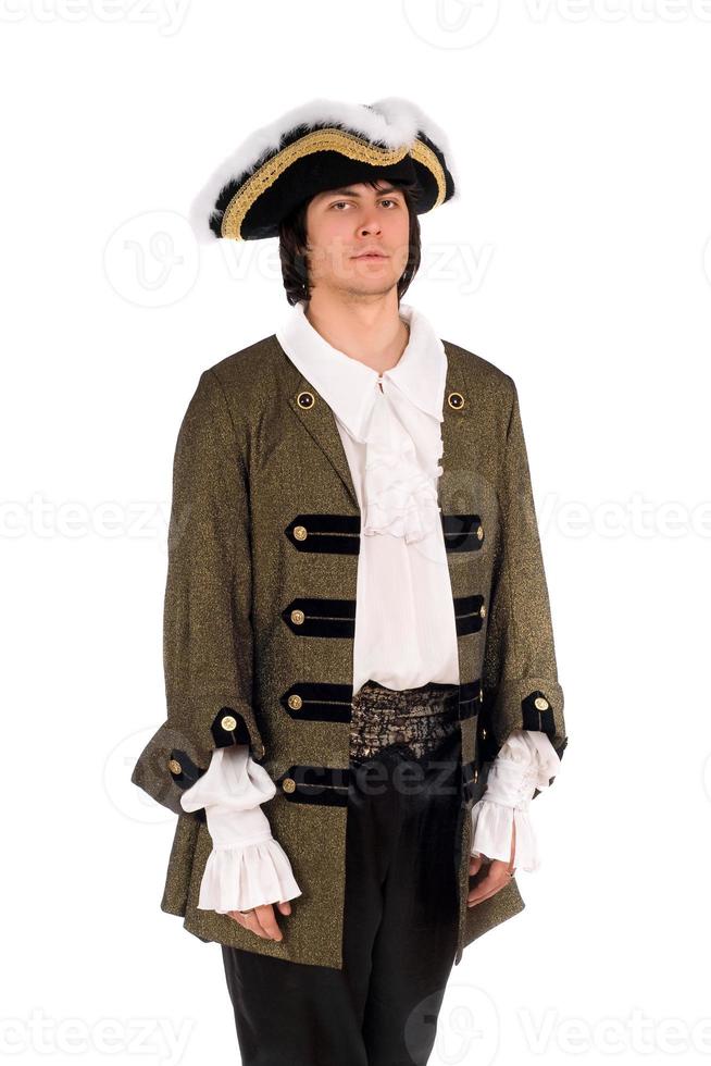 Young man in a historical costume photo