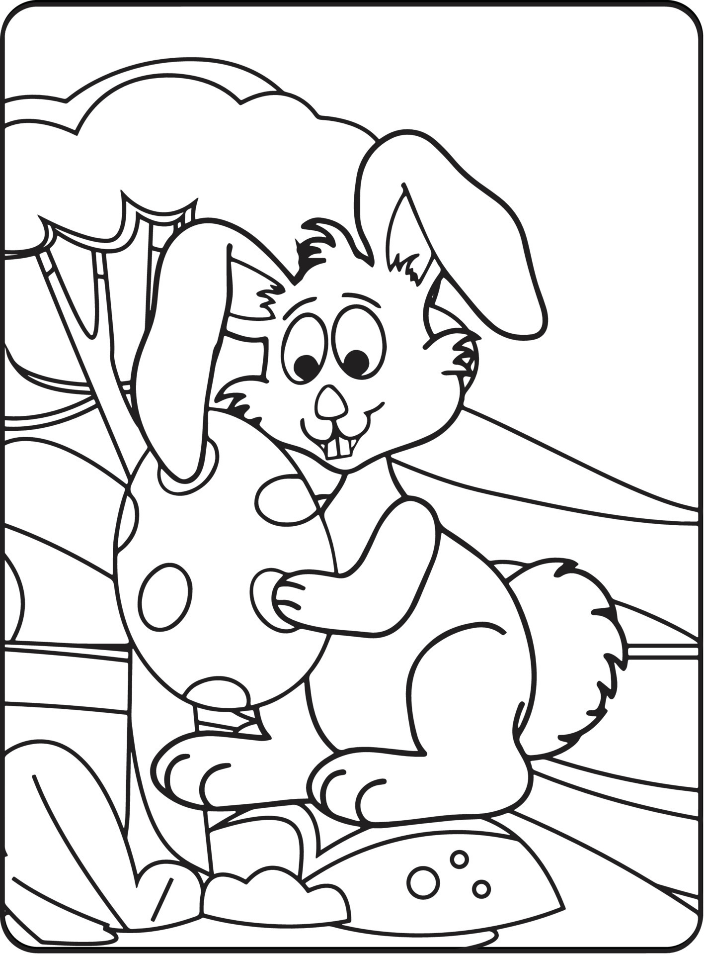 Cute Easter Coloring Pages for Kids 18951041 Vector Art at Vecteezy