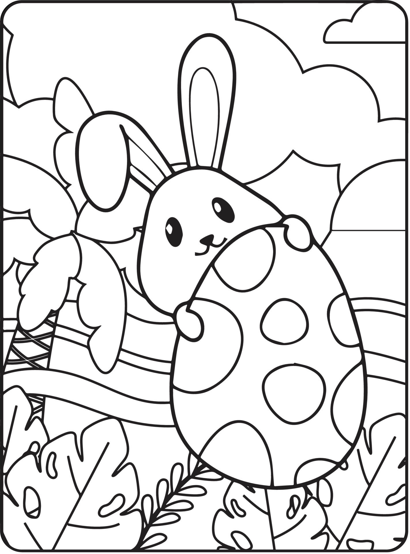 Cute Easter Coloring Pages Printable Pdf