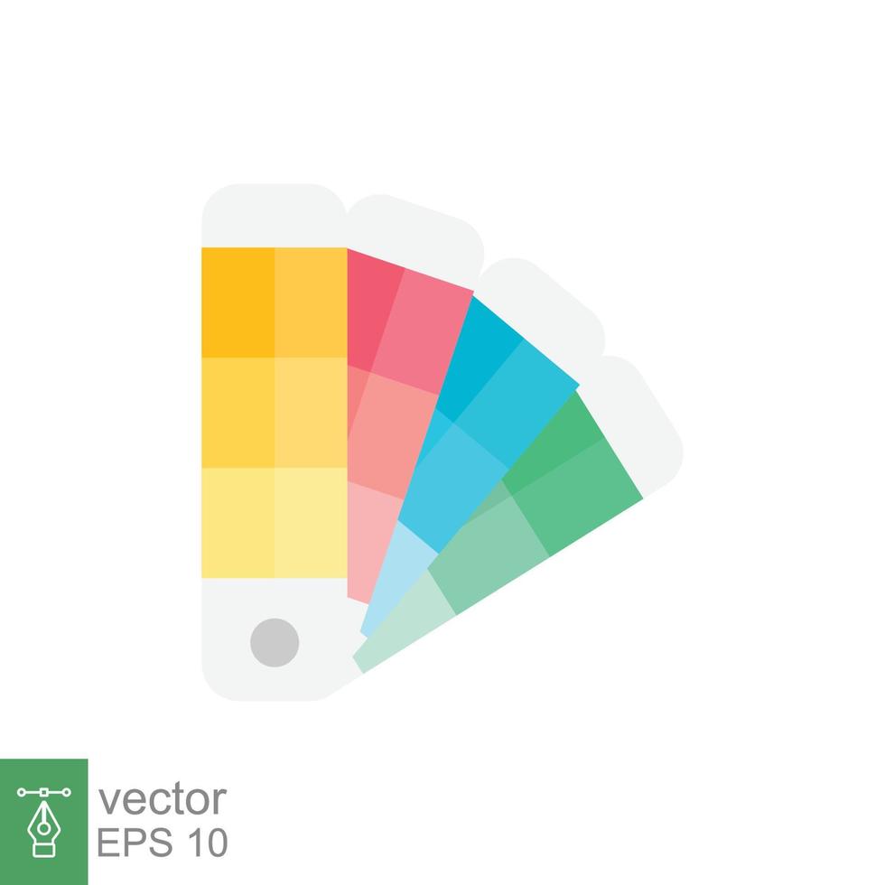 Color palette icon. Simple flat style for web, mobile, ui design. Book, multicolor, art, designer, drawing, chart concept. Vector illustration isolated on white background. EPS 10.