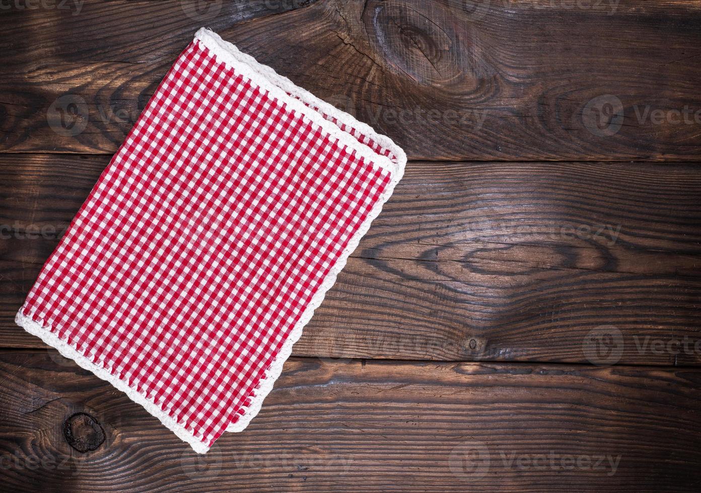 red kitchen napkin photo