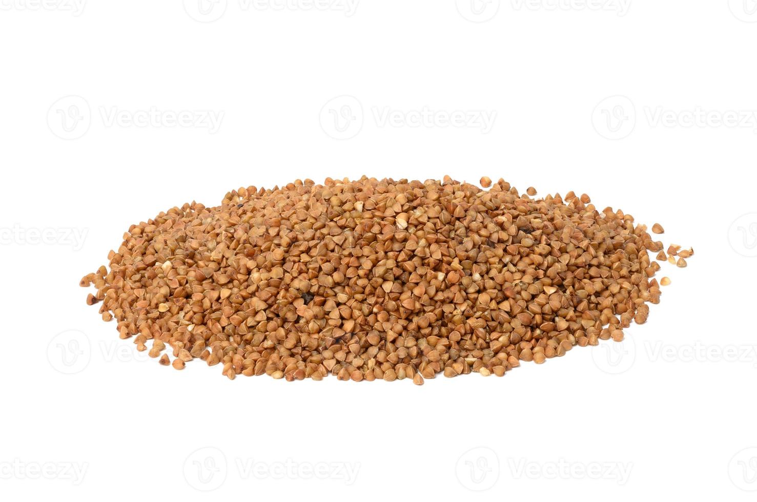 heap of uncooked buckwheat grains photo