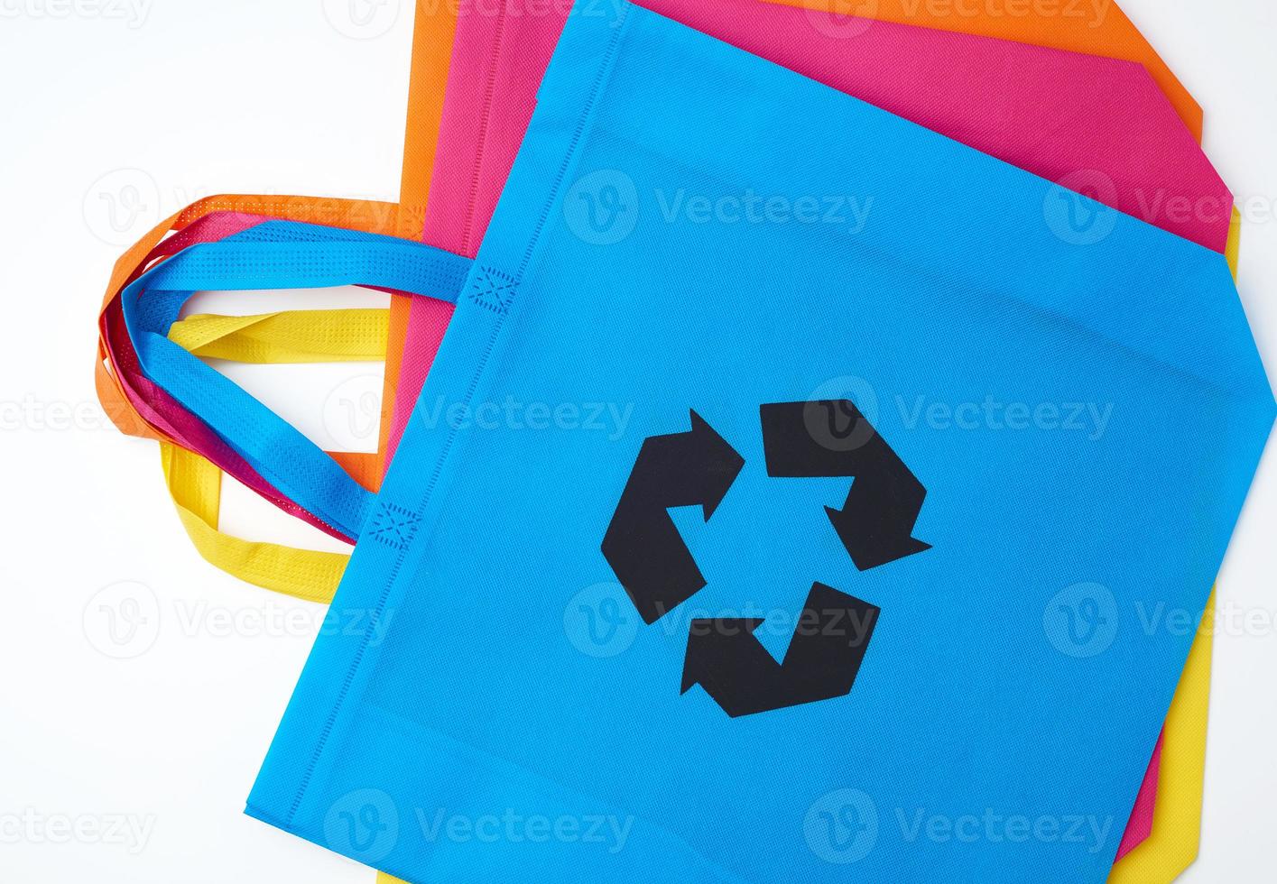 multi-colored viscose environmentally friendly bags photo
