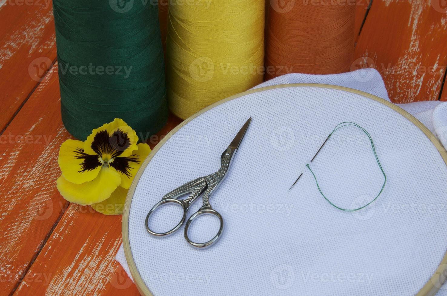 Items for embroidery and needlework photo