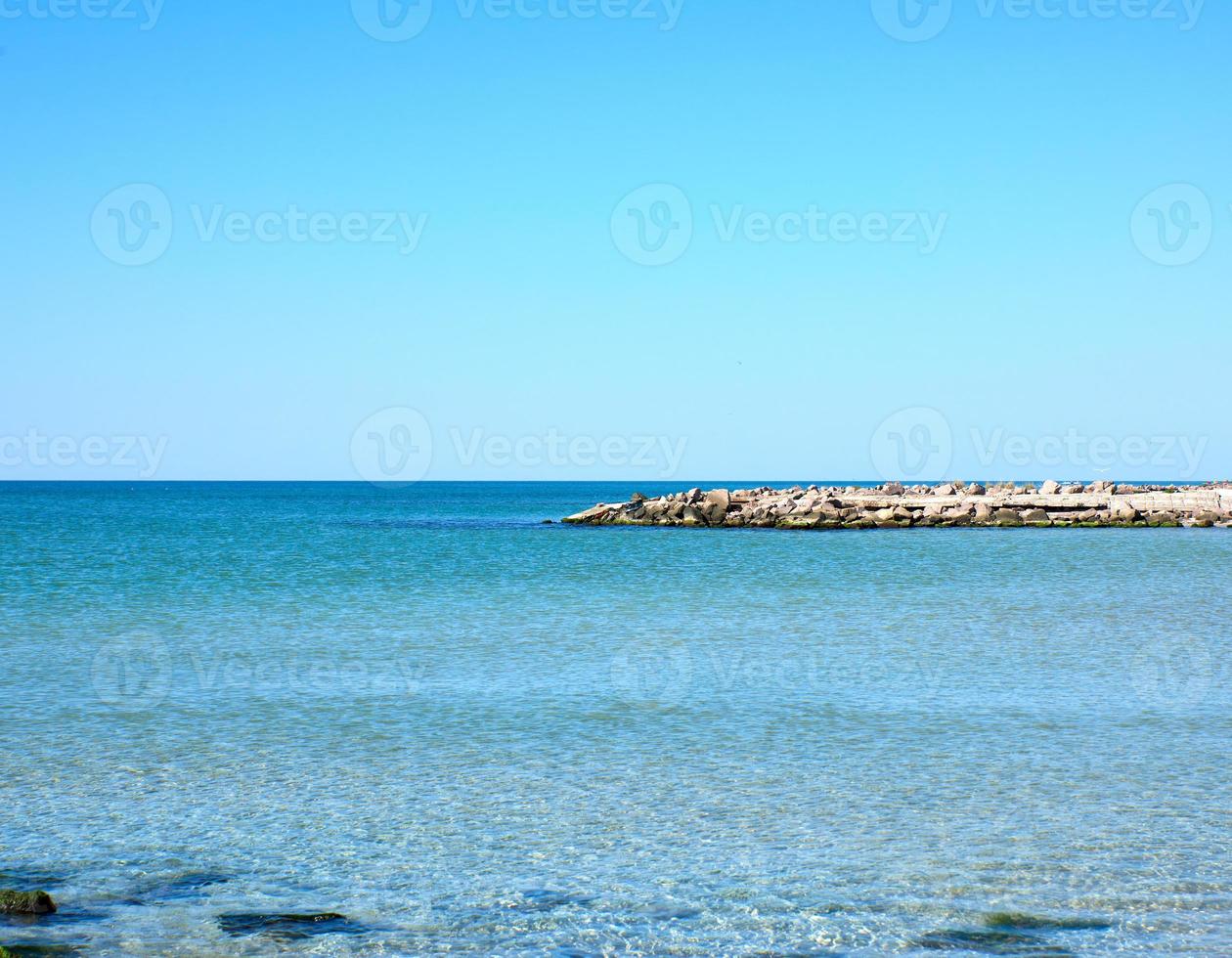 view of the Black Sea on a summer day, Ukraine photo