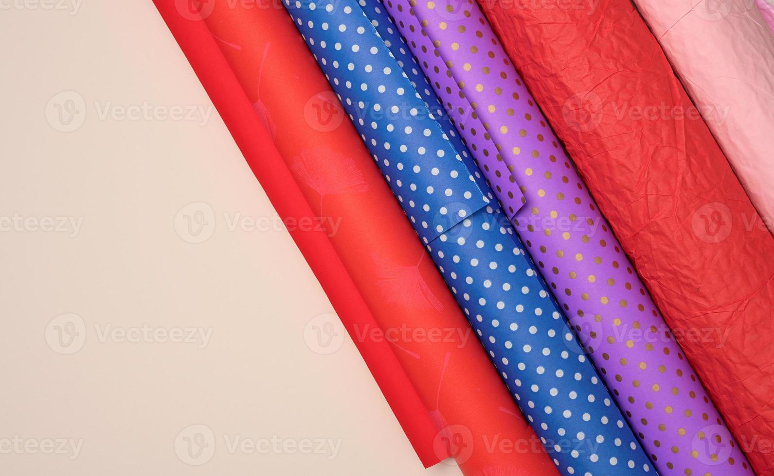rolled paper rolls of decorative wrapping paper photo