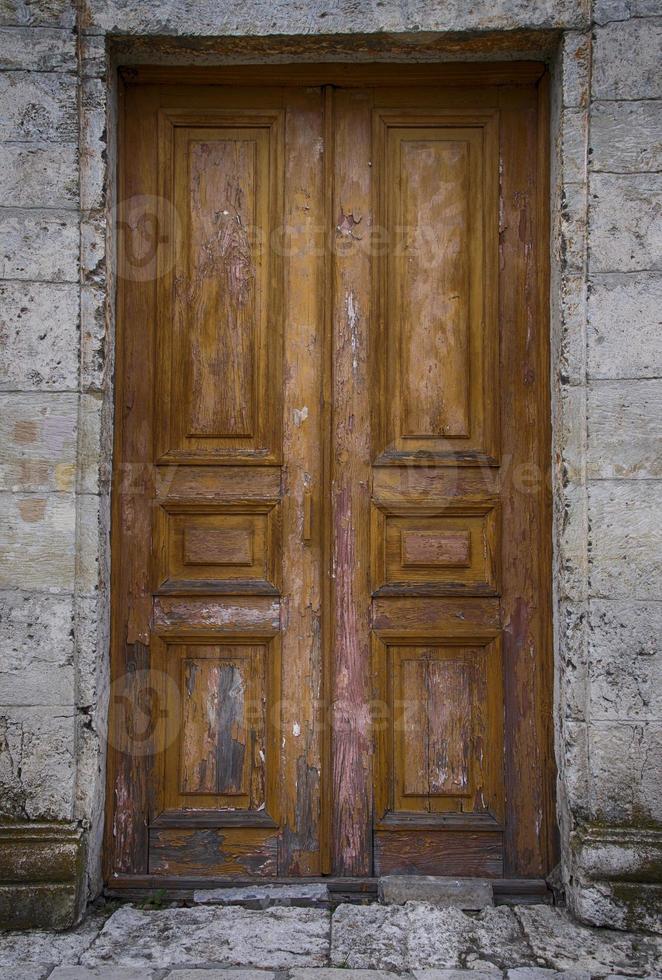 Old wooden door background photo