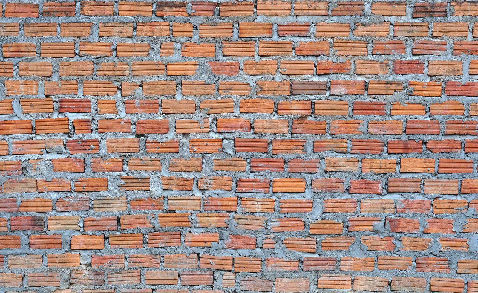 pared de ladrillo rojo. textura del antiguo fondo de pared de ladrillo rojo y marrón oscuro. foto