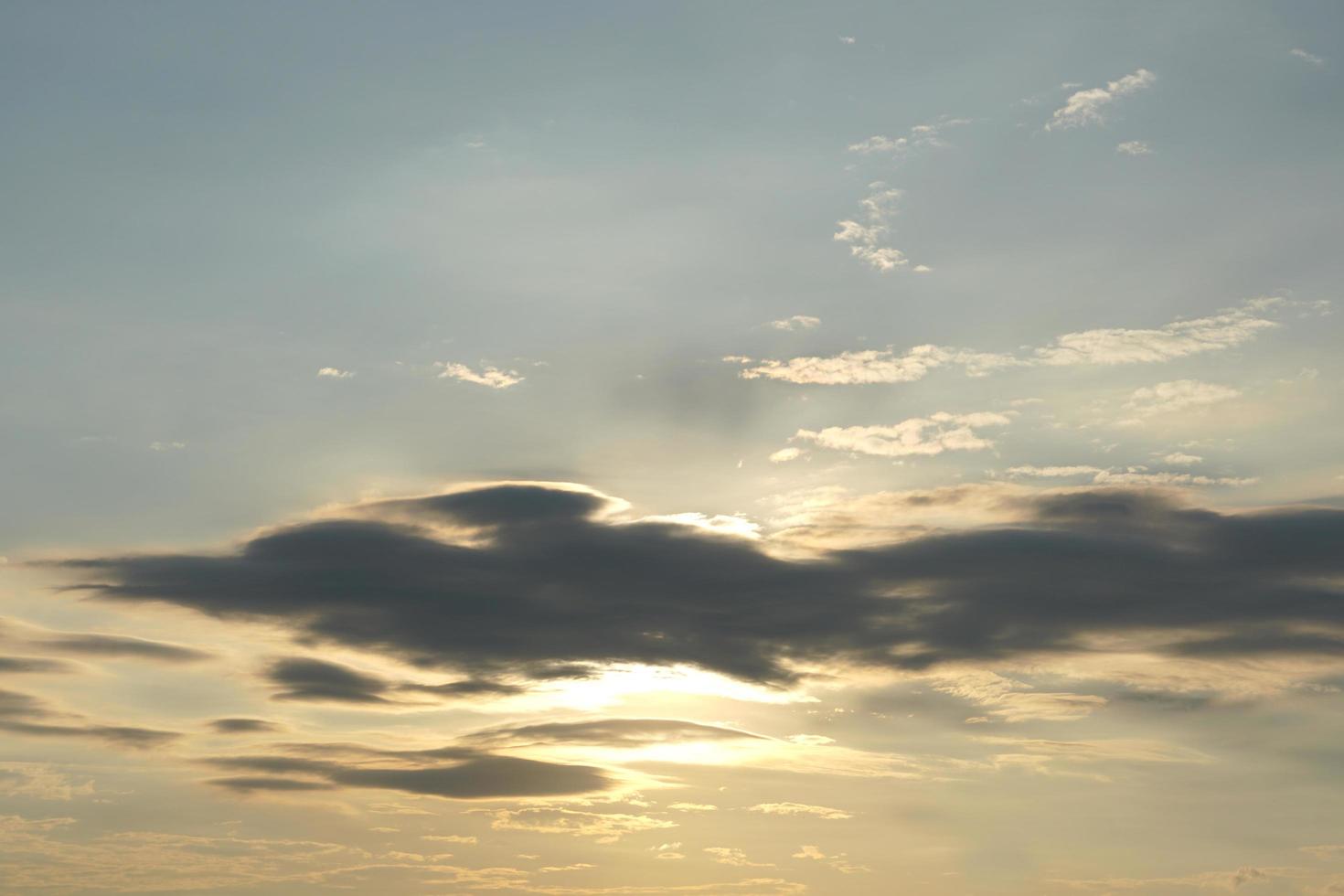 background of the setting sun in the evening photo