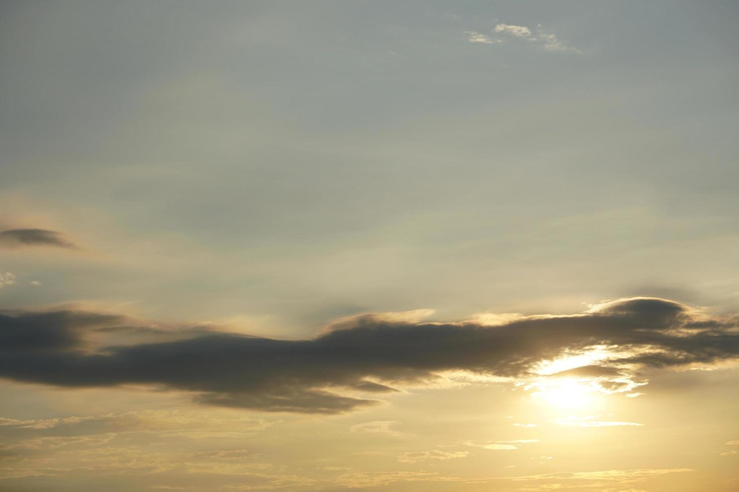 background of the setting sun in the evening photo