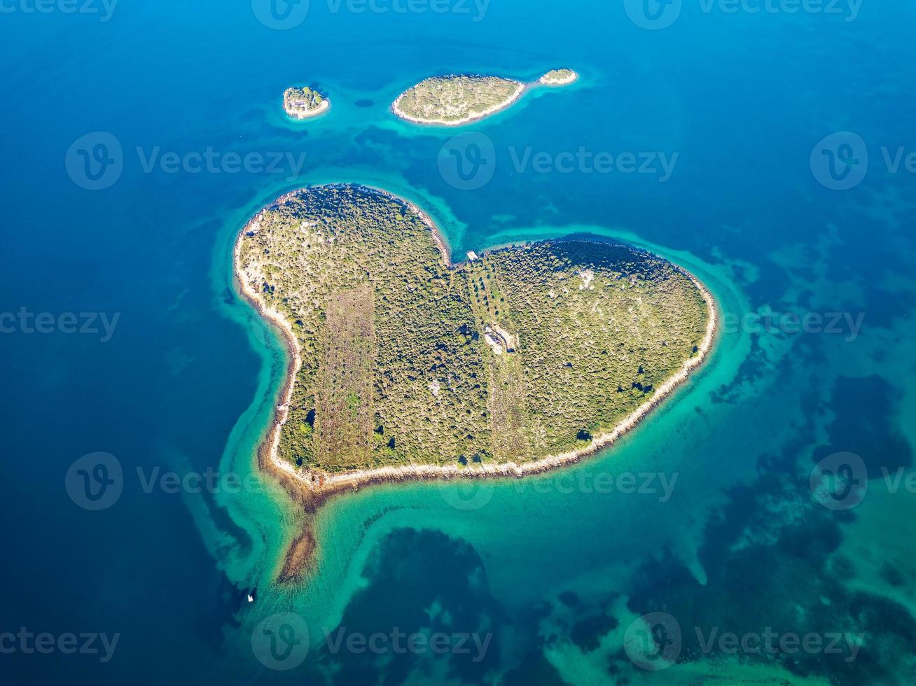 Galesnjak, Island of Love, heart island, galesnjak island, Aerial