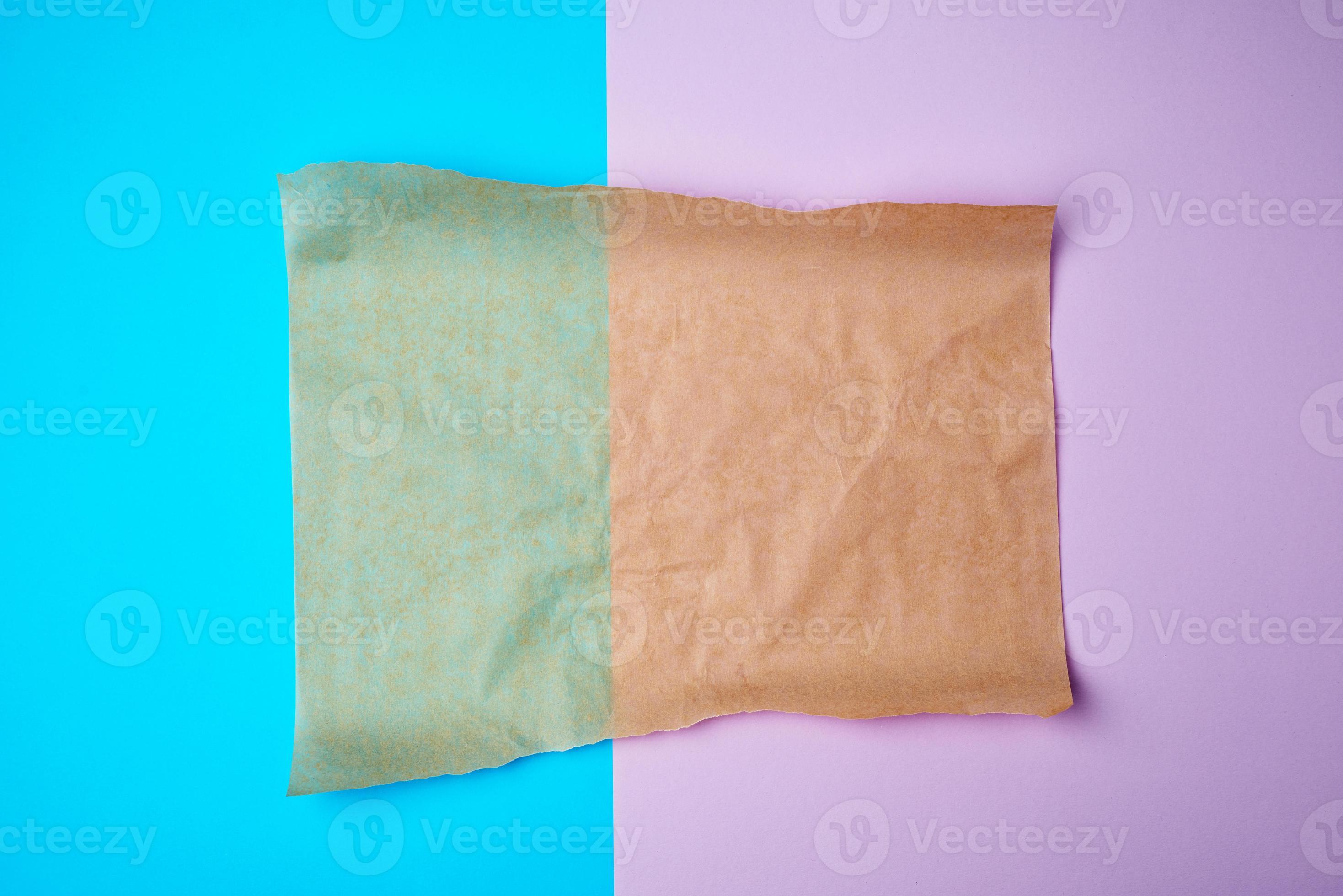empty brown sheet of parchment paper with curled edges 18958059 Stock