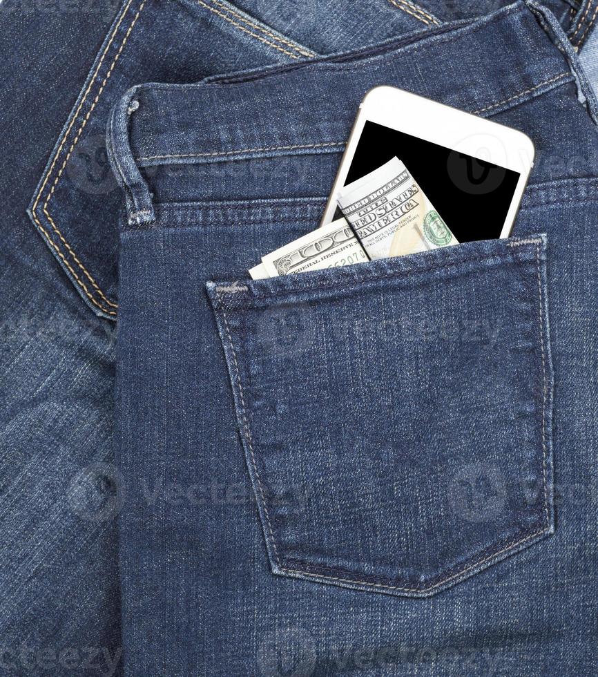 smartphone with an empty black screen and a paper bill photo