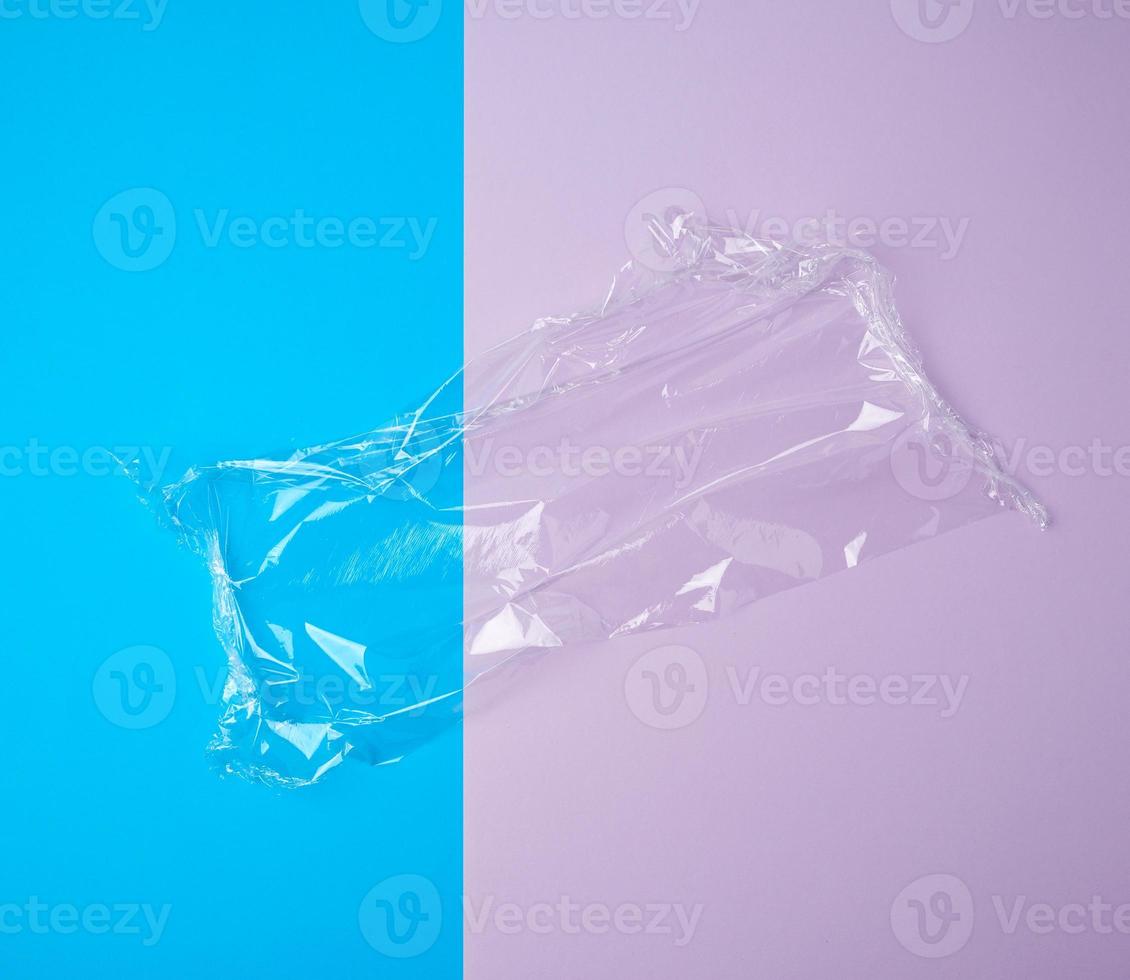 transparent white polyethylene for wrapping products and packaging goods photo