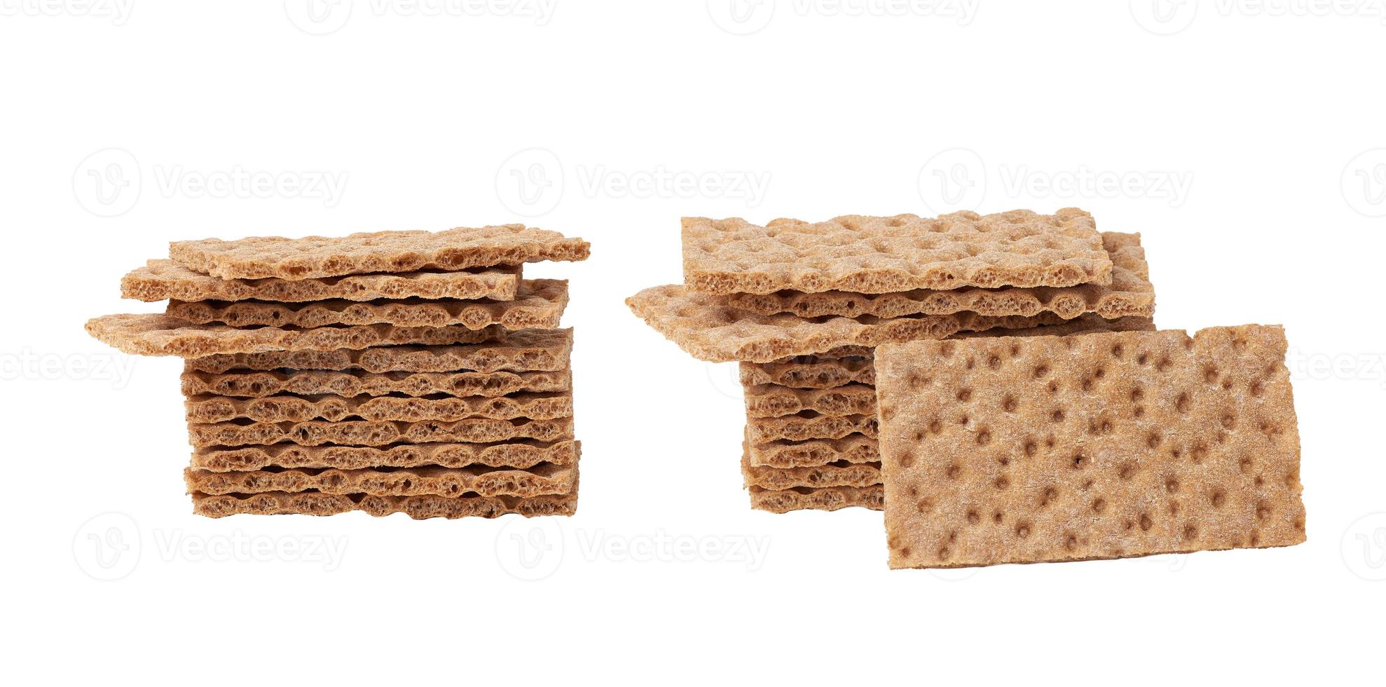 stack of rectangular snack bars isolated on a white background photo