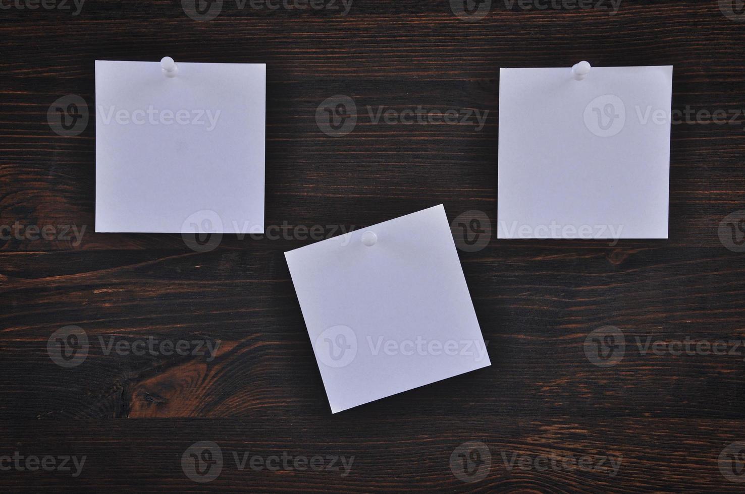 Vintage background wood with blank notes photo