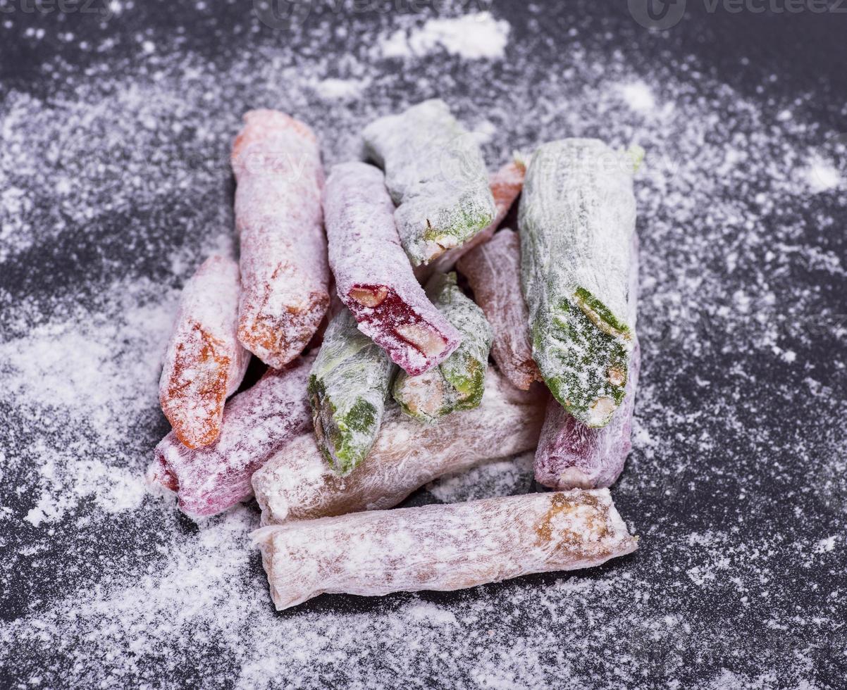 Turkish delight pieces powdered sugar photo