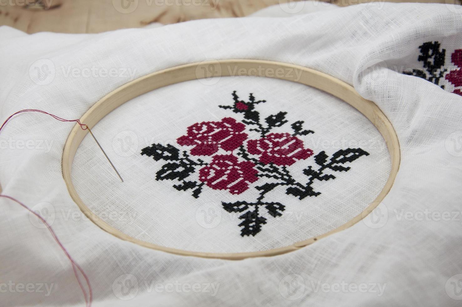 Embroidered pattern in the hoop photo