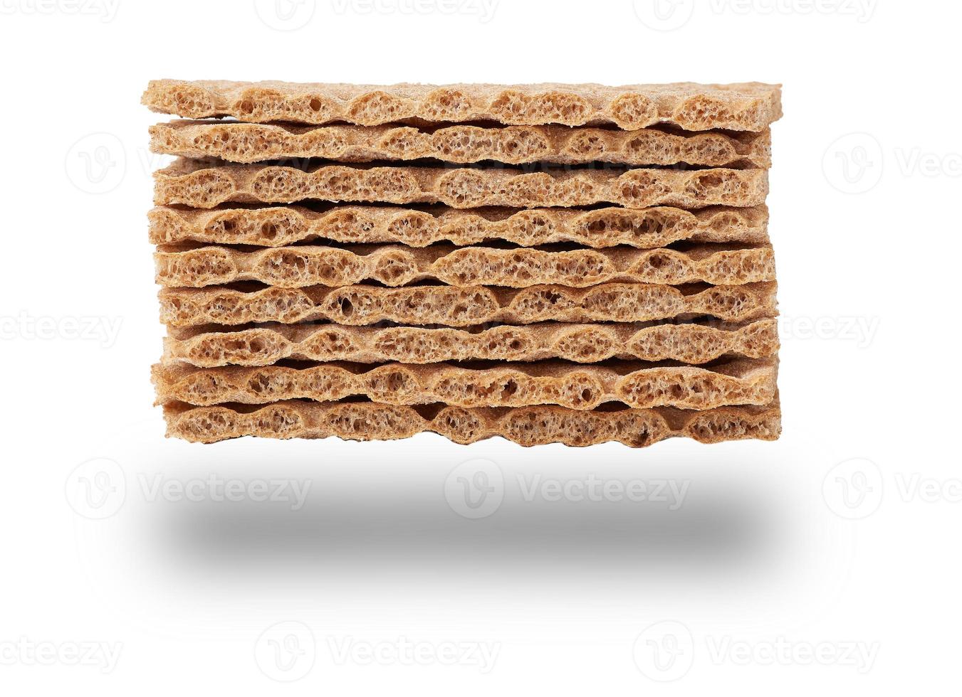 stack of rectangular snack bars isolated photo